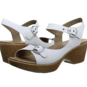 Dansko Joanie Women's White Leather Sandals